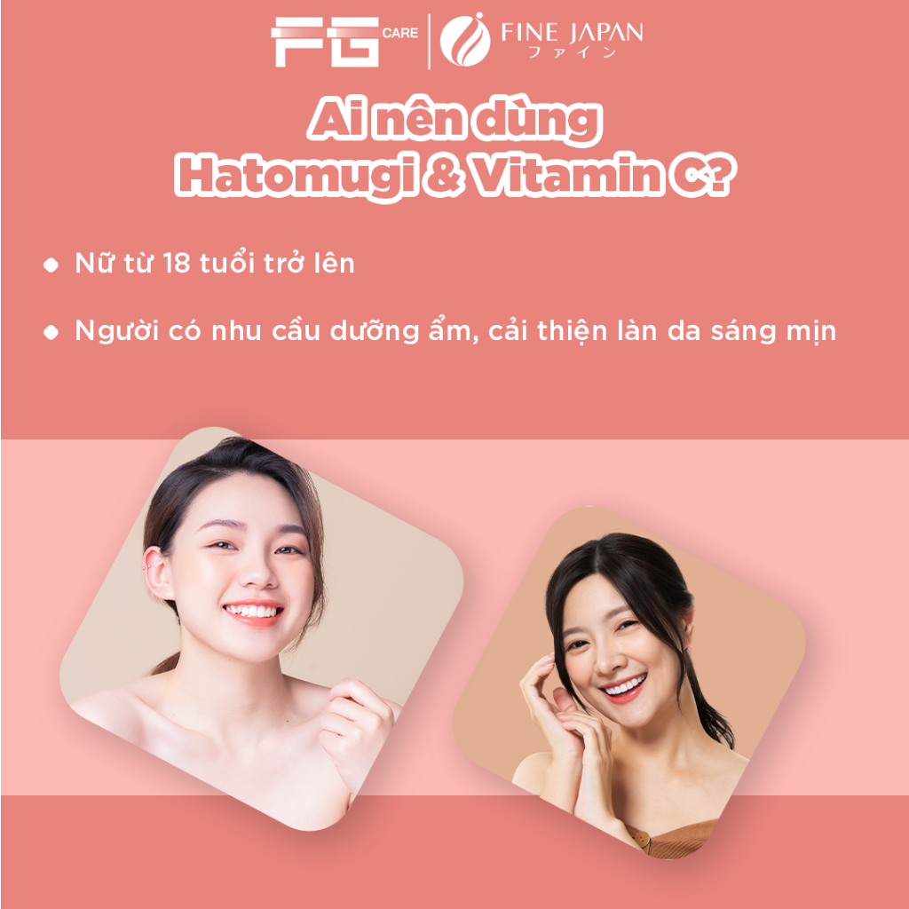 Viên Uống Trắng Da Hatomugi & Vitamin C Nhật Bản - Fine Japan Gói 200 Viên