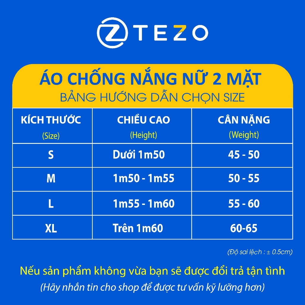 Áo chống nắng nữ Tezo 2 lớp thoáng khí thấm hút mồ hôi chống tia cực tím vượt trội 2202ACNT03 | BigBuy360 - bigbuy360.vn