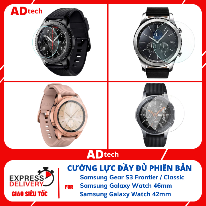Dán màn hình, kính cường lực Samsung Galaxy Gear S3 (Frontier ,Classic), Samsung Galaxy Watch 46mm / 42mm