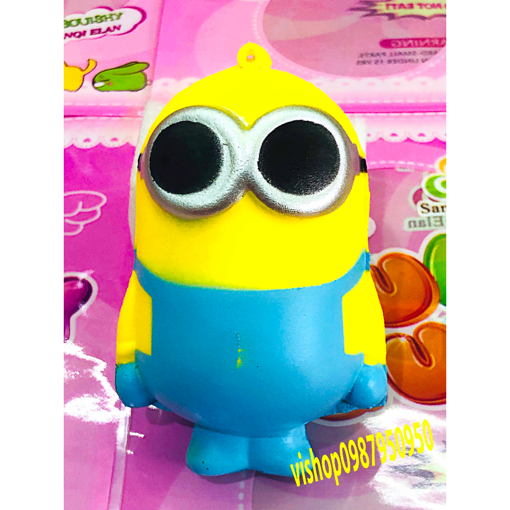 Squishy đồ chơi bánh mặt gấu Bánh kem dâu  mềm mịn