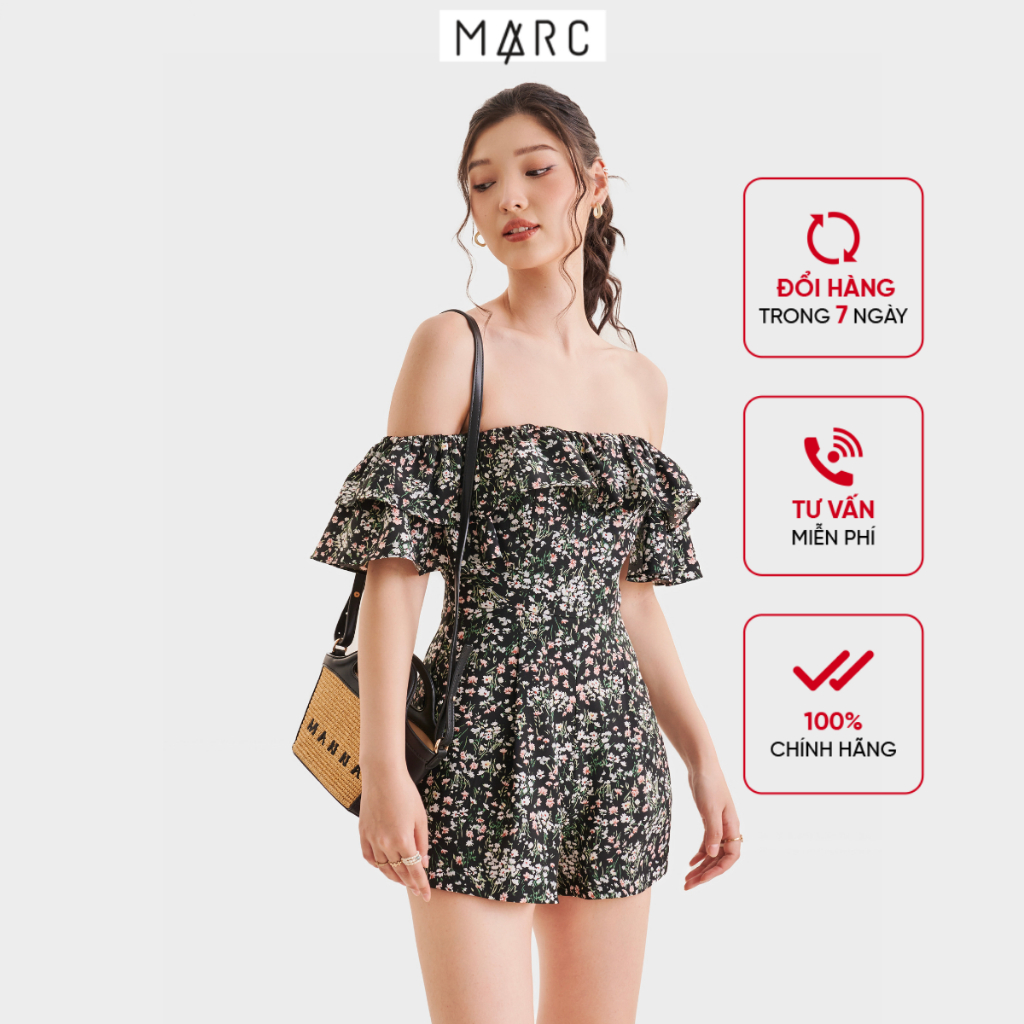 Jumpsuit MARC FASHION bẹt vai 2 tầng bèo FALH031523