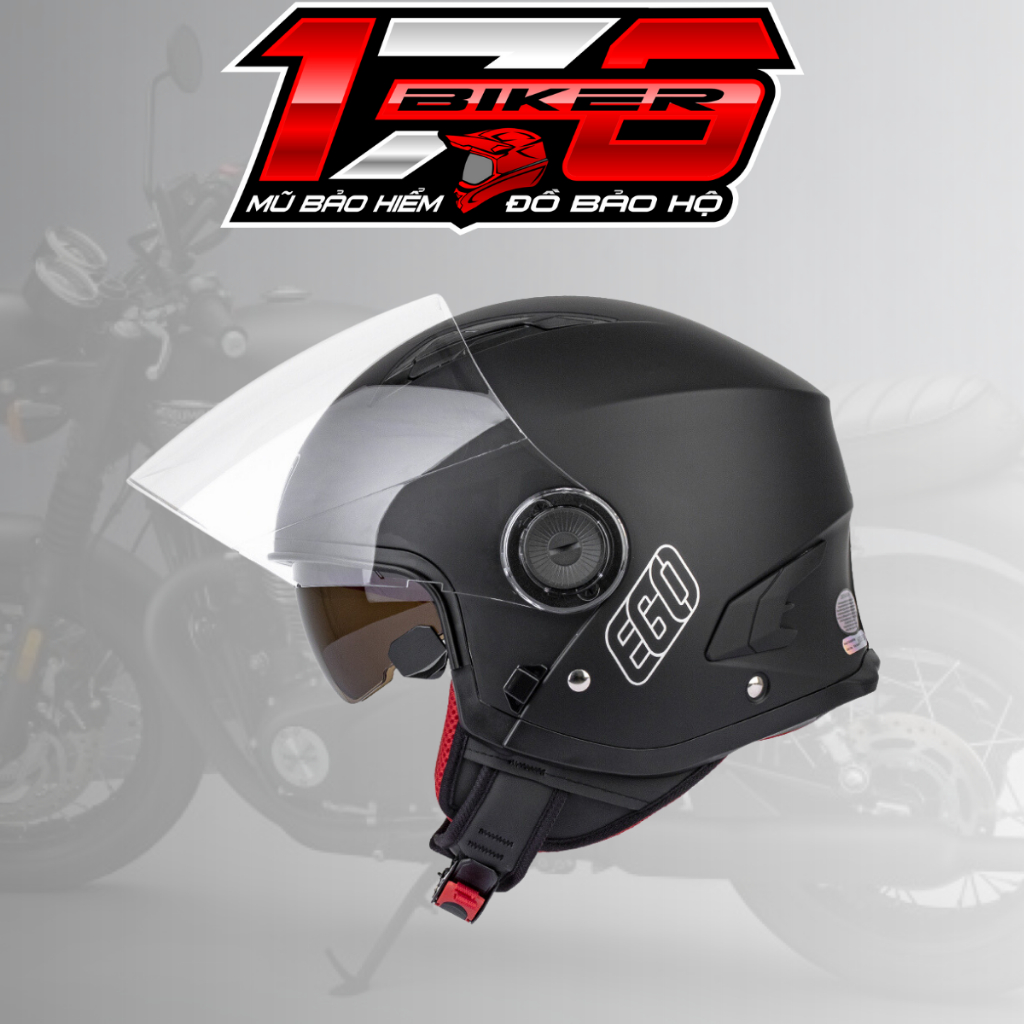 Mũ bảo hiểm 3/4 2 kính EGO E41 - BIKER 176 - Mũ bảo hiểm & Dầu nhớt Vũng Tàu