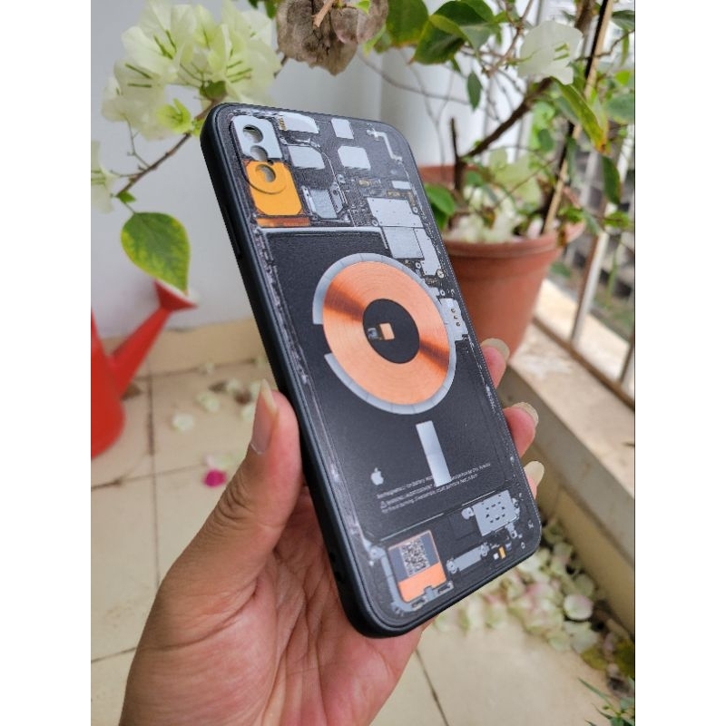 Ốp lưng điện thoại iPhone Lộ mạch cạnh viền vuông silicon dẻo bảo vệ cam ip 6/6s/7/8/X/XS/XR/11/12/13/14 Pro Plus Max