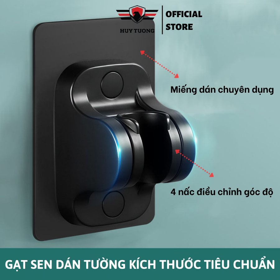 Giá đỡ dán tường vòi sen tắm, vòi xịt vệ sinh thiết kế dán tường chắc chắn và tiện dụng - Huy Tưởng