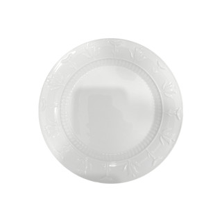 Dĩa sứ minh long tròn 20 cm - tulip nổi không mộc