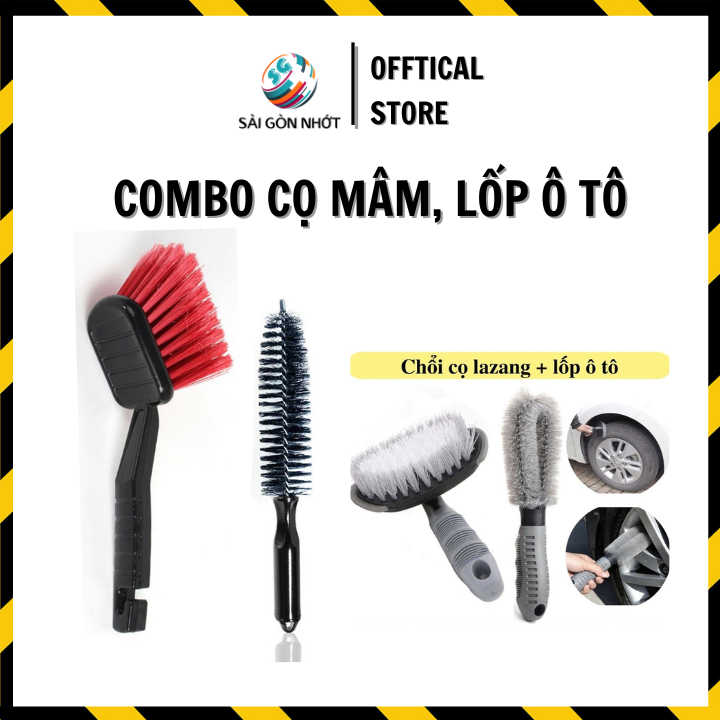 Chổi Cọ Rửa, Vệ Sinh Vành Mâm Bánh Xe Hơi, Xe Máy Chuyên Dụng, Bàn Chải Chà Rửa Lốp Xe Đa Năng