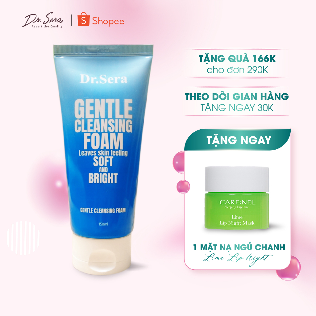 Sữa rửa cho da nhạy cảm, dịu nhẹ da, dưỡng ẩm, mờ nám mụn tàn nhang DrSera Gentle Cleansing Foam 150ml