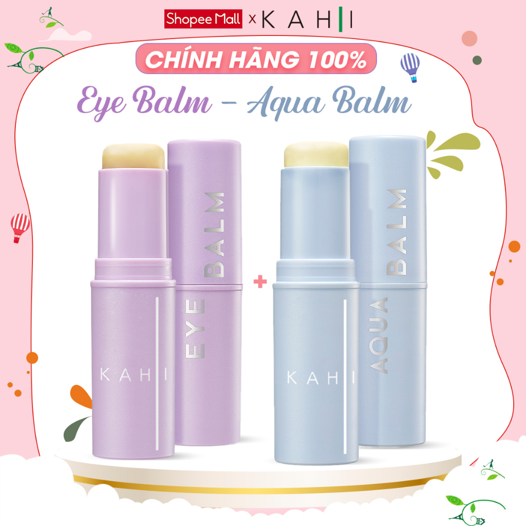 CẶP ĐÔI SÁP DƯỠNG TĂNG CƯỜNG ĐÀN HỒI VÙNG DA MẮT - KAHI Eye Balm & KAHI Aqua Balm