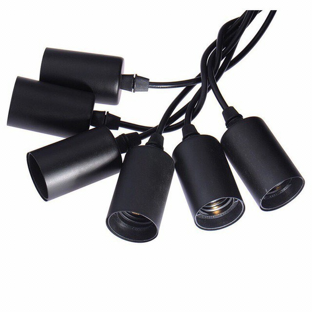 Đèn thả đơn đế ốp đui nhựa dây dài 1.5 mét trang trí trần nhà phòng khách quán cafe. Dây đui đèn thả trần E27. Đuôi đèn