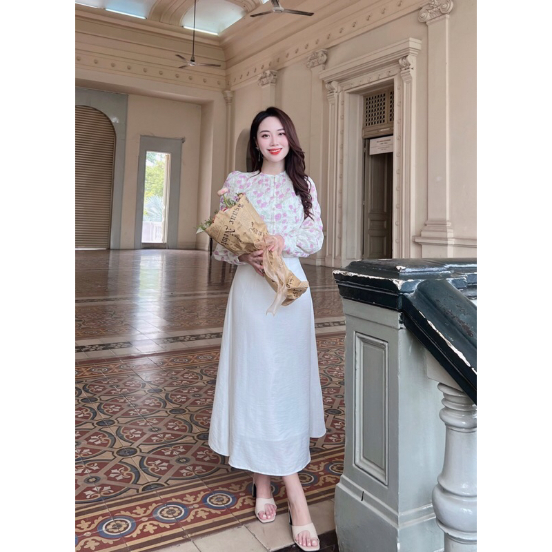 Set váy áo DAISY dress thêu hoa nhí