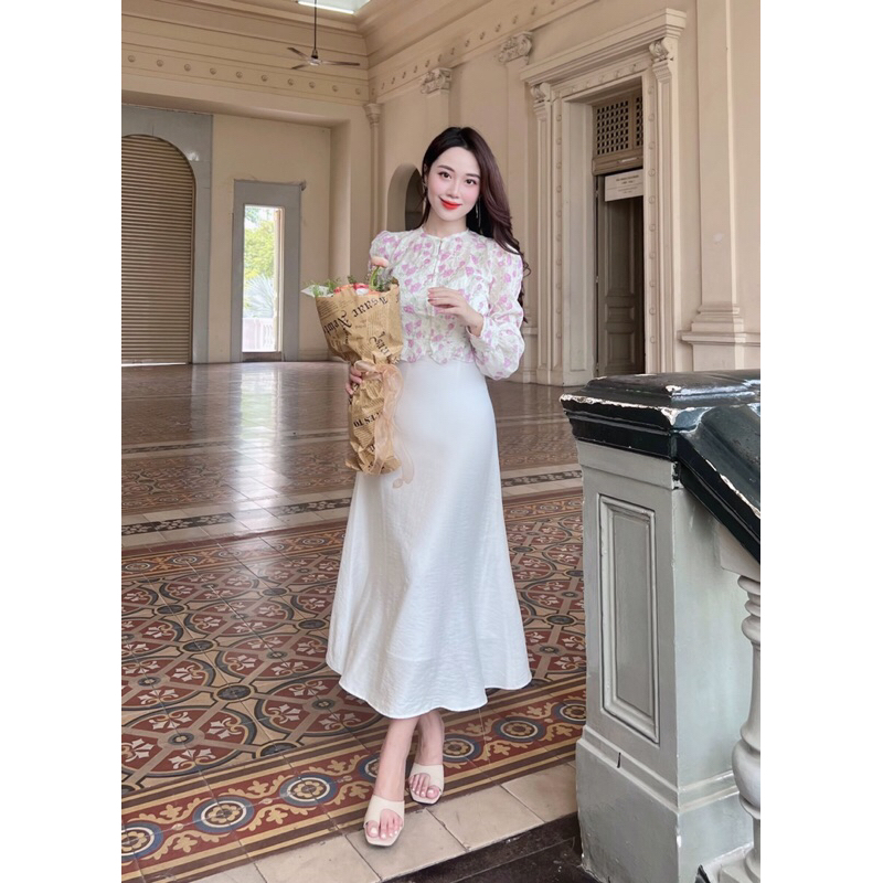 Set váy áo DAISY dress thêu hoa nhí