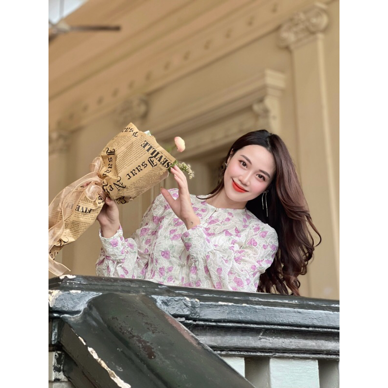 Set váy áo DAISY dress thêu hoa nhí