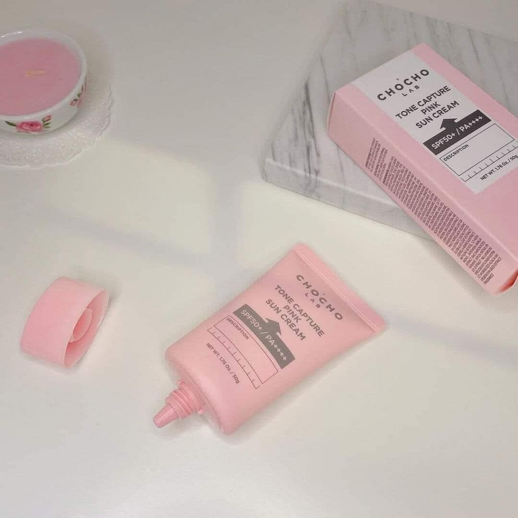 ShopvuKEM CHỐNG NẮNG NÂNG TONE KIỀM DẦU CHOCHO TONE UP PINK SUNCREAM SPF50 50G - 14622