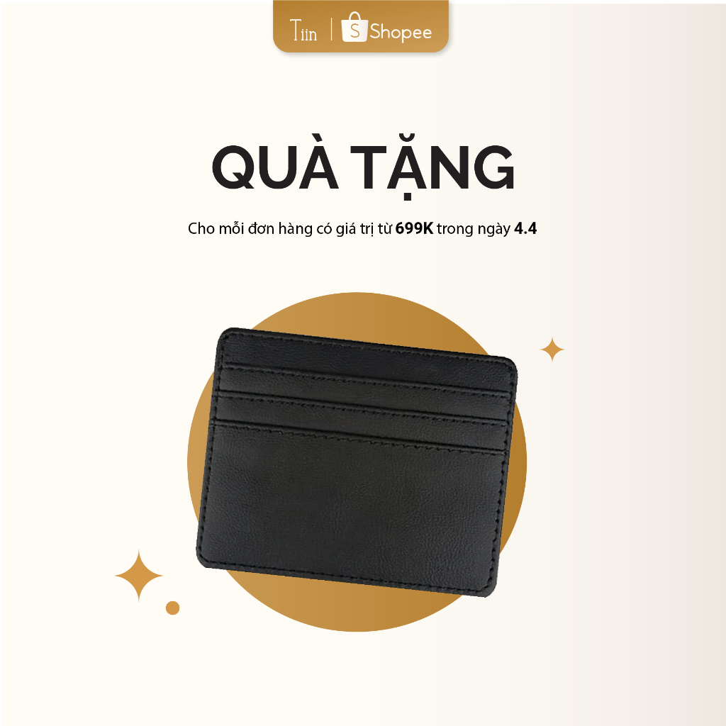 Ví mini đựng thẻ ví card da PU cao cấp TIINSTORE - phụ kiện thời trang