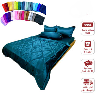 (HÀNG GIÁ XƯỞNG) Bộ ga gối phi cao cấp 5 món đủ size - hàng loại 1 không pha/ changagoiminhanh
