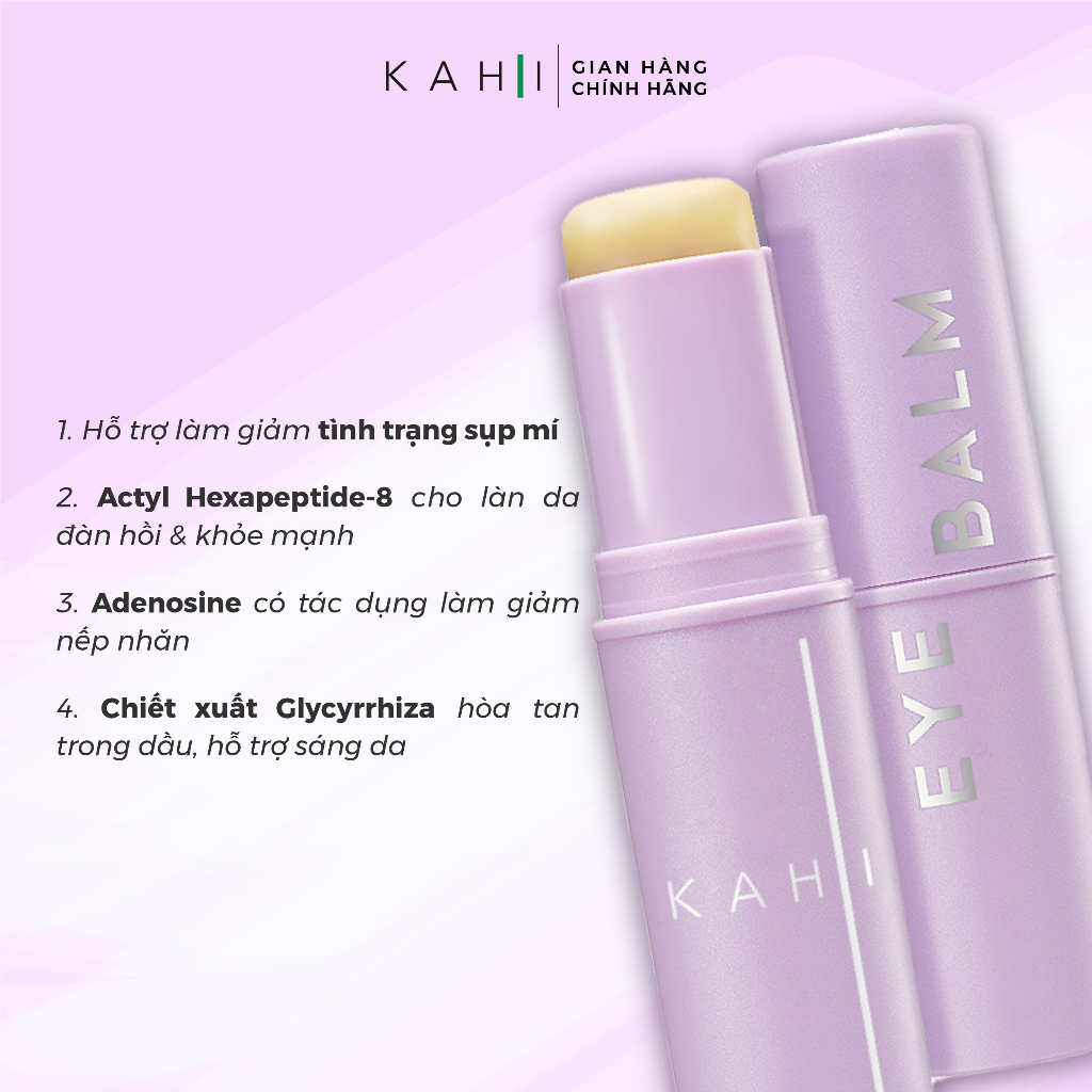 KAHI EYE BALM- Sáp dưỡng cải thiện quầng thâm, tăng cường đàn hồi vùng da mắt