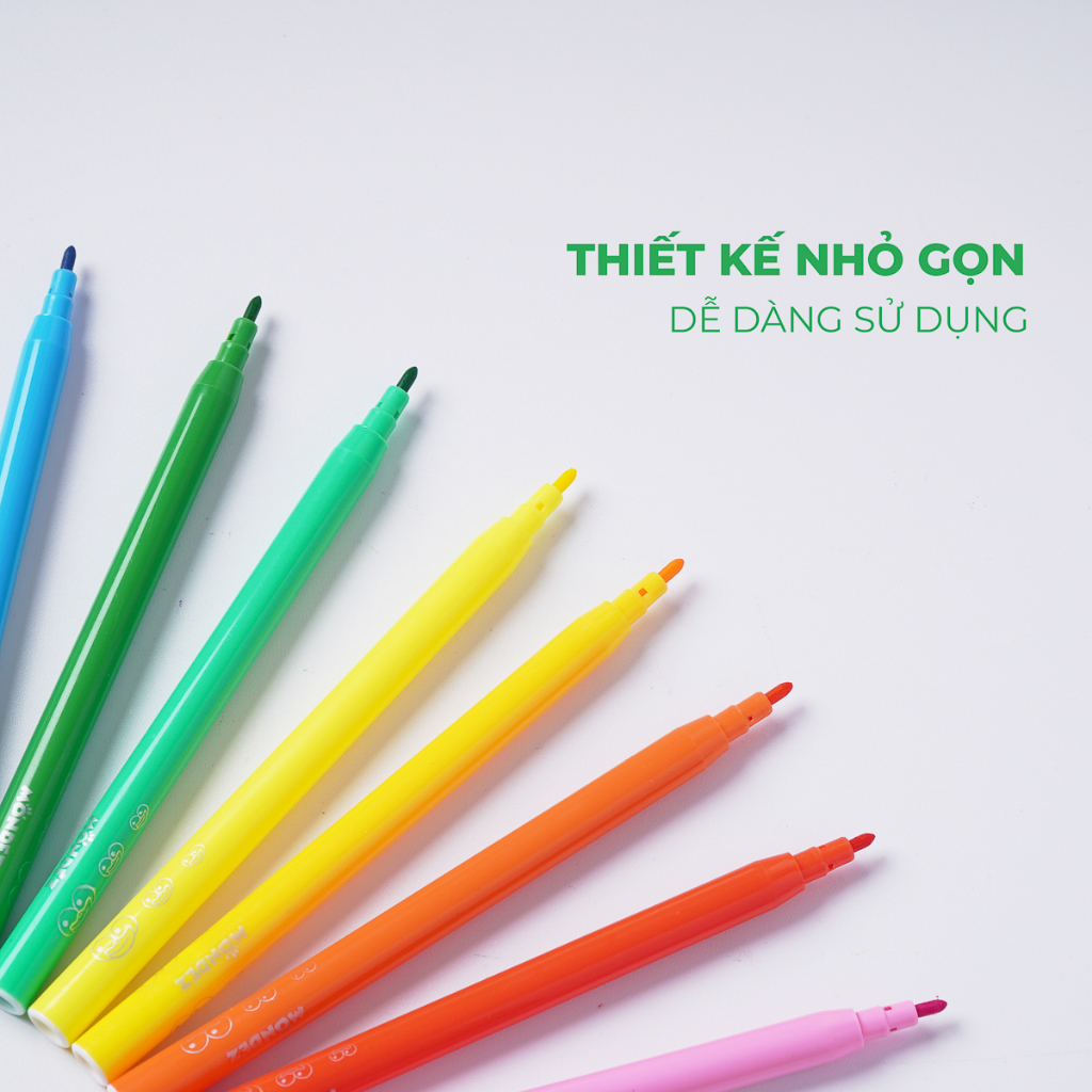 Bút Dạ Màu 24 Màu MONDEZ, Chất Liệu Nhựa Cao Cấp, Màu Sắc Tươi Sáng, Không Phai M70013