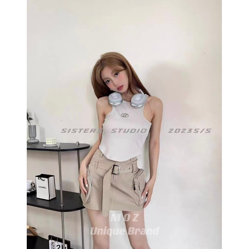 CHÂN VÁY TÚI HỘP KÈM ĐAI