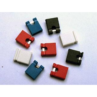 100pcs - JUMPER-2 - 2.54mm 2-Pin Shorting Jumper