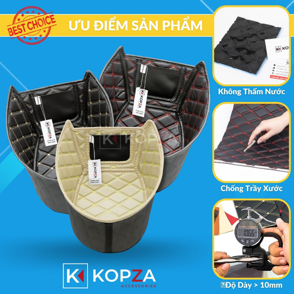 Lót Cốp Da Cách Nhiệt KOPZA Xe Honda SHVN 2017-2019 - Hàng Gia Công Tại Xưởng Độ Bền Cao - Bảo Hành 5 Năm