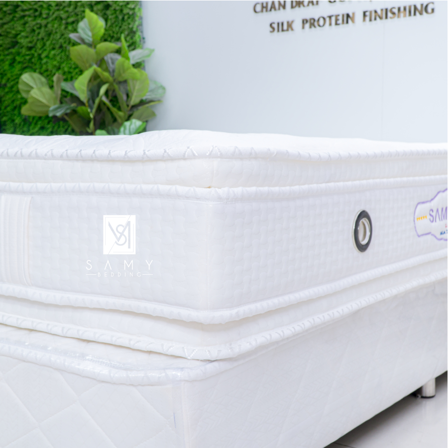 Nệm Lò Xo Túi Độc Lập SAMY BEDDING King Cao Cấp 5 Sao Sang Trọng Kháng Khuẩn Với Công Nghệ Bạc Nano