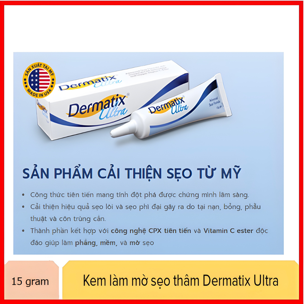 Dermatix Ultra Kem Làm Phẳng Mềm Và Mờ Sẹo 15g