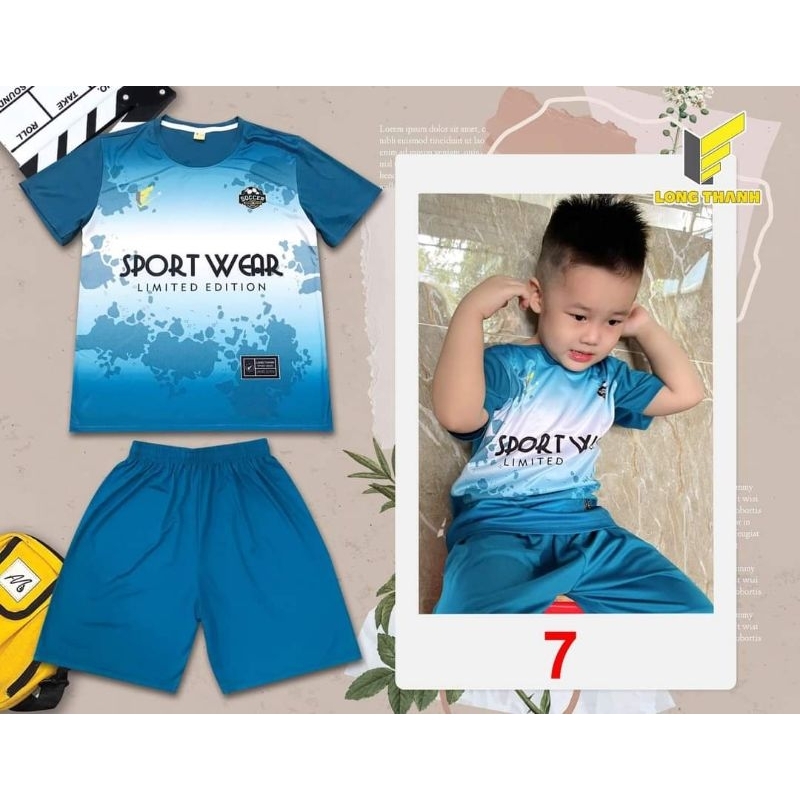 Bộ quần áo thể thao 12kg - 75kg mặc gia đình, mặc nhà