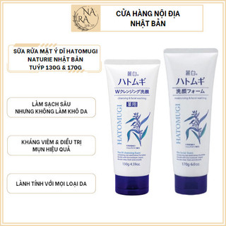 Sữa Rửa Mặt Ý Dĩ Hatomugi Naturie Nhật Bản [CHAI 130,170g]