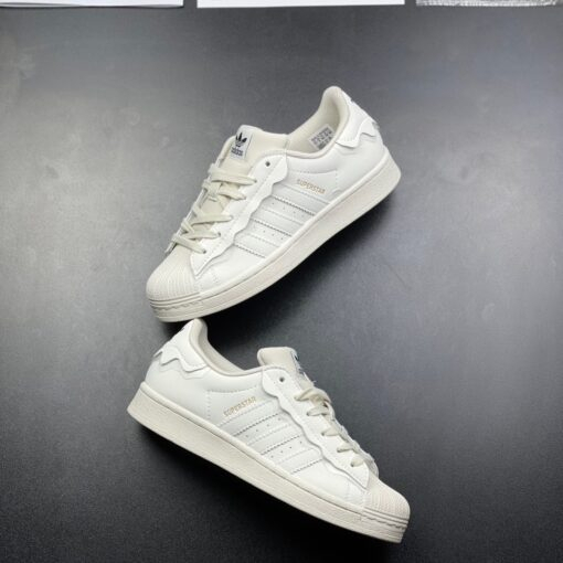 Giày Adidas Superstar, Das Sò 3 Màu Kem, Hồng, Xanh, Giày thể thao Adidas Sò Trắng bản Classic mới 2023