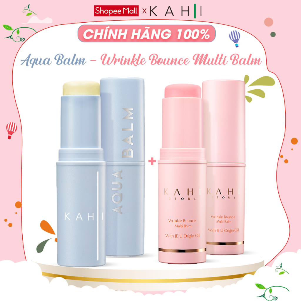 CẶP ĐÔI SÁP DƯỠNG HỖ TRỢ LÀN DA SÁNG KHỎE - KAHI Wrinkle Bounce Multi Balm & KAHI Aqua Balm