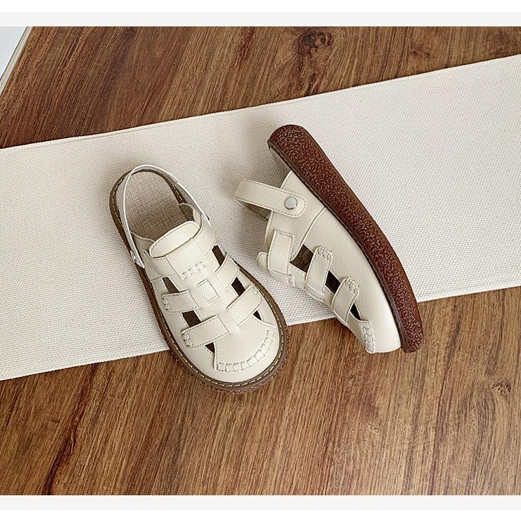 Giày Sandal rọ 2 trong 1 cut out giả da cho nữ đế cao style ullzang Toryco 1993