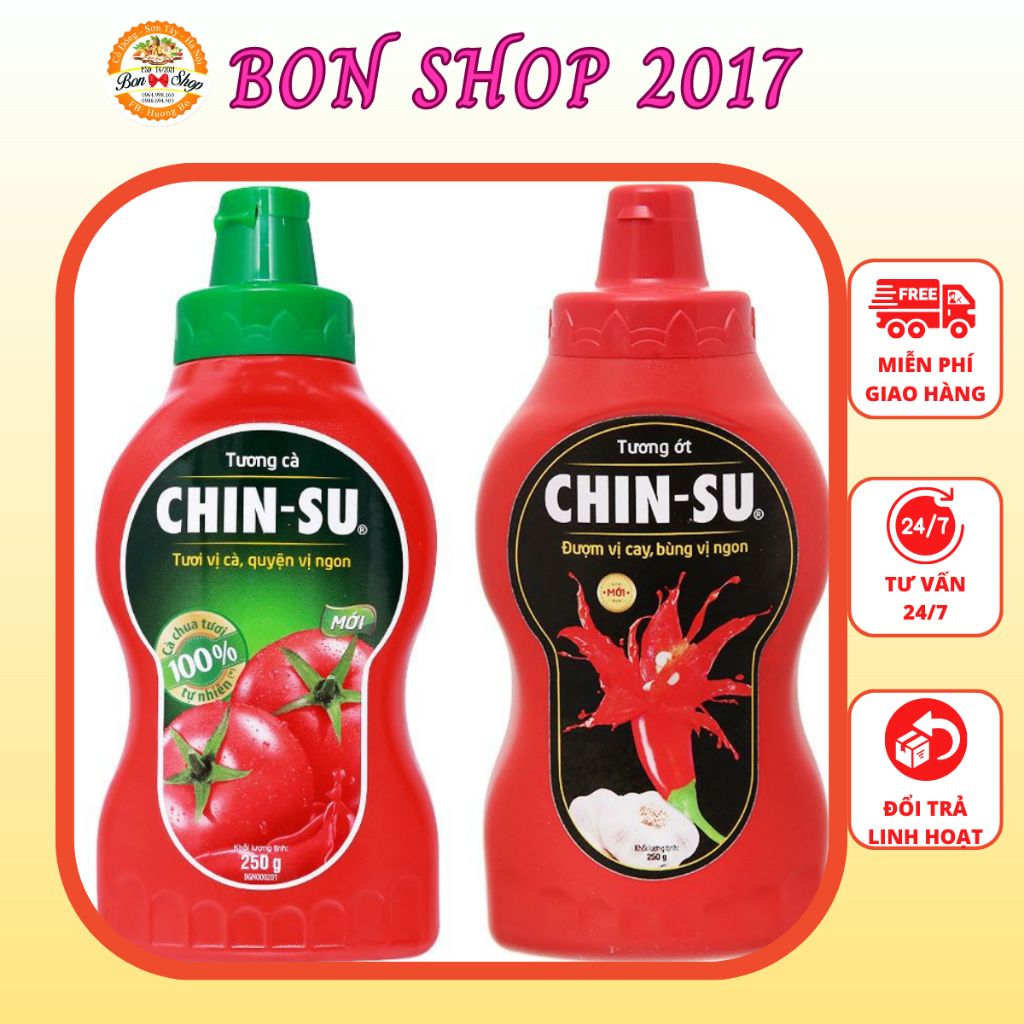 TƯƠNG ỚT TƯƠNG CÀ CHINSU CHAI 500G /1KG HÀNG CHUẨN