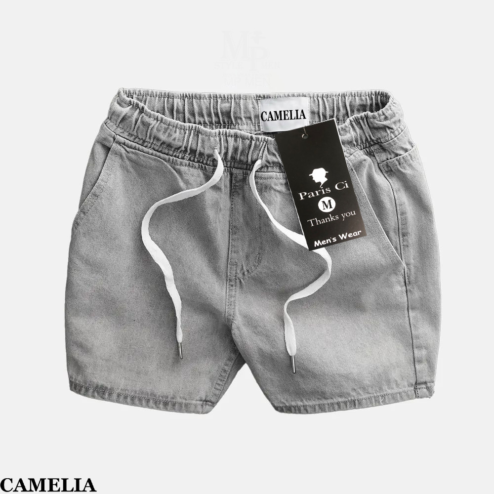 Quần Short Jean  Nam Cao Cấp Màu Xanh , form Slimfit trên gối, co giãn