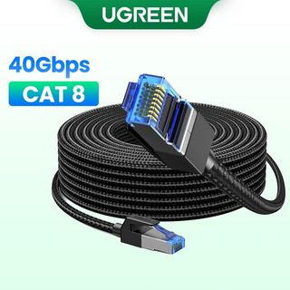 Cáp nối mạng định tuyến ethernet ugreen rj45 cat8 10m, 15m, 20m,40gbps 2000mhz cat 8 bằng nylon