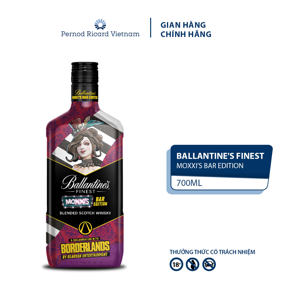 Rượu Whisky Ballantines Finest Moxxi's Borderlands 700ml phiên bản giới hạn