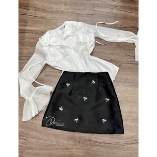 Set Somi Lụa Mix Chân Váy QC