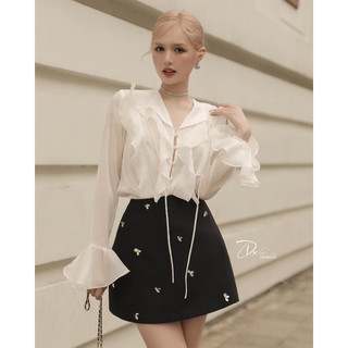 Set somi lụa mix chân váy qc