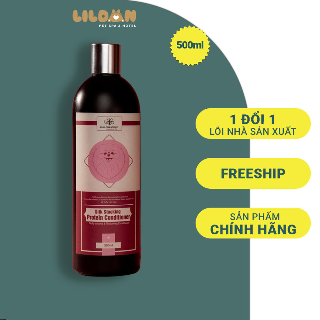 SILK CREATION (500ml) Dầu Gội Dầu Xã Chuyên Dưỡng Lông Phồng Và Mượt Dành Cho Chó Mèo