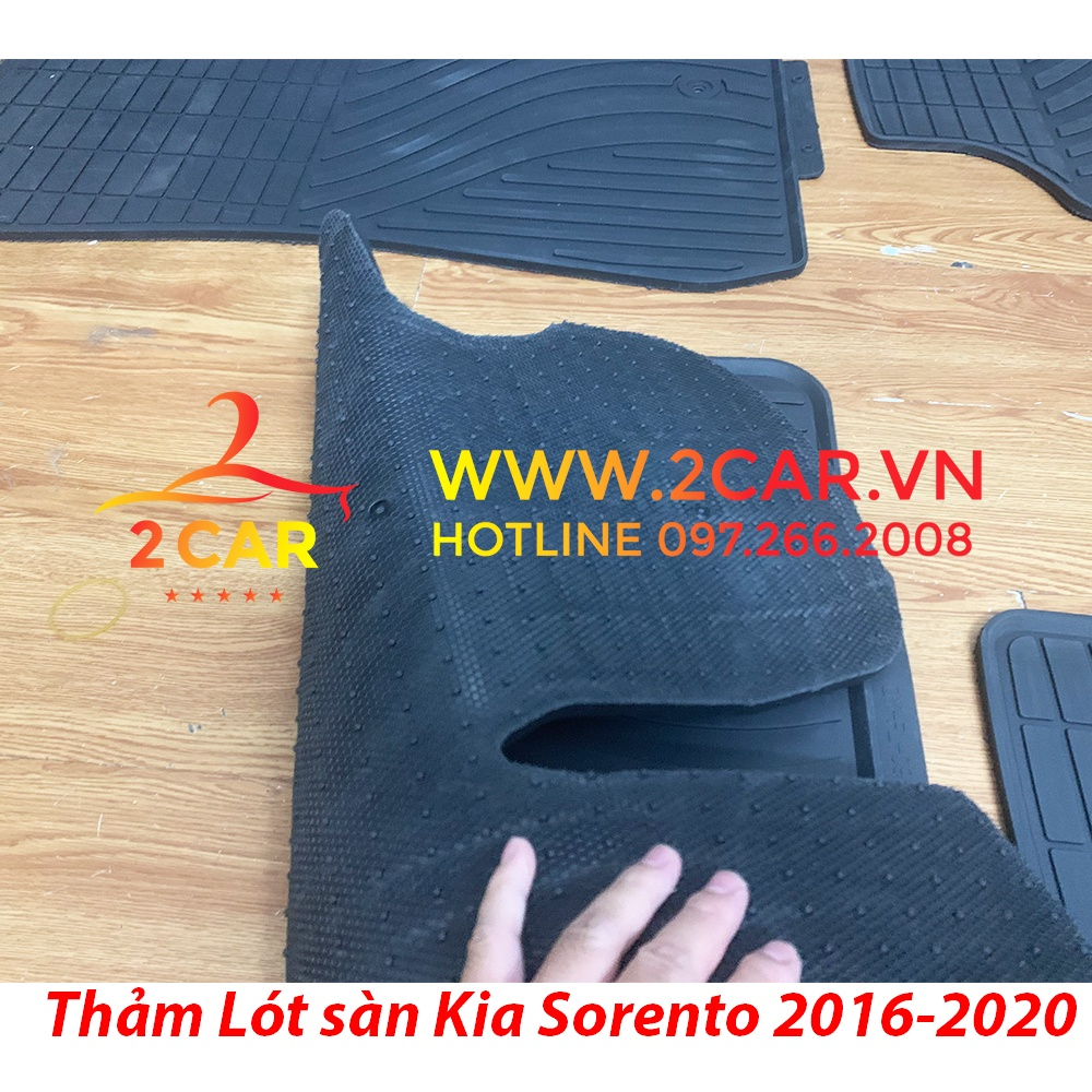Thảm sàn, lót sàn cao su cho xe Kia Sorento 2021- 2022- 2023- mẫu 2 hàng ghế mẫu Kẻ sọc cao cấp