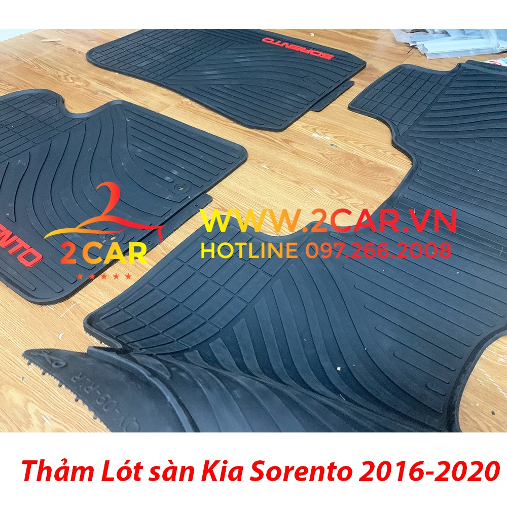 Thảm sàn, lót sàn cao su cho xe Kia Sorento 2021- 2022- 2023- mẫu 2 hàng ghế mẫu Kẻ sọc cao cấp