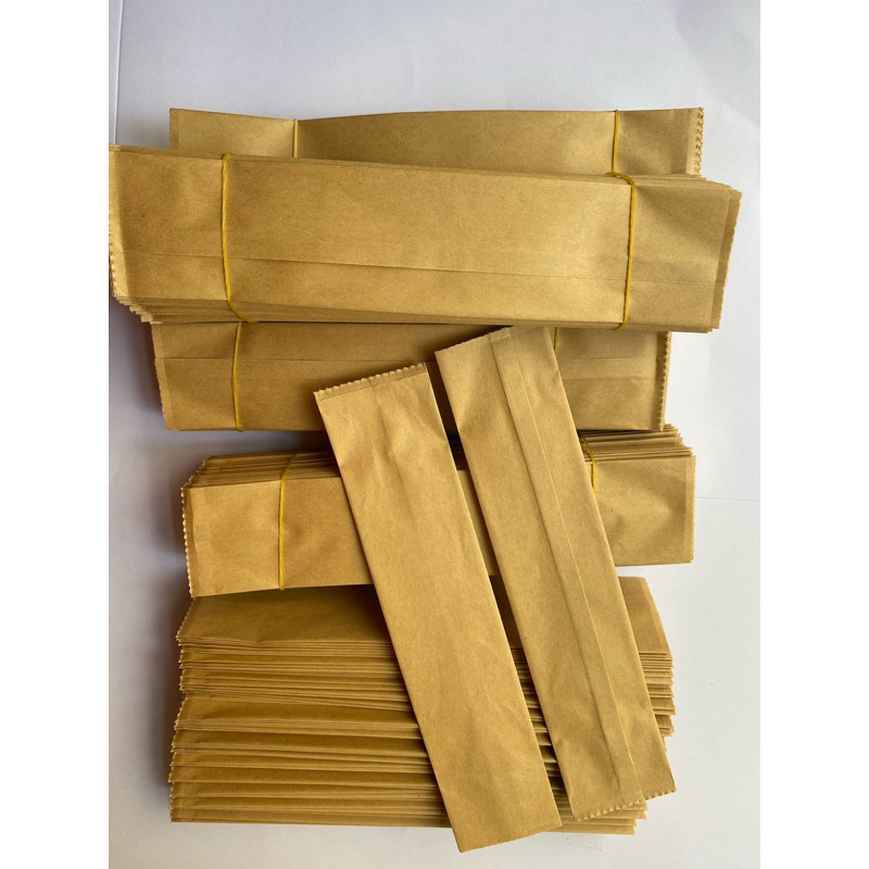 Túi bọc bàn chải giấy kraft đựng bàn chải đánh răng (set 100 cái)