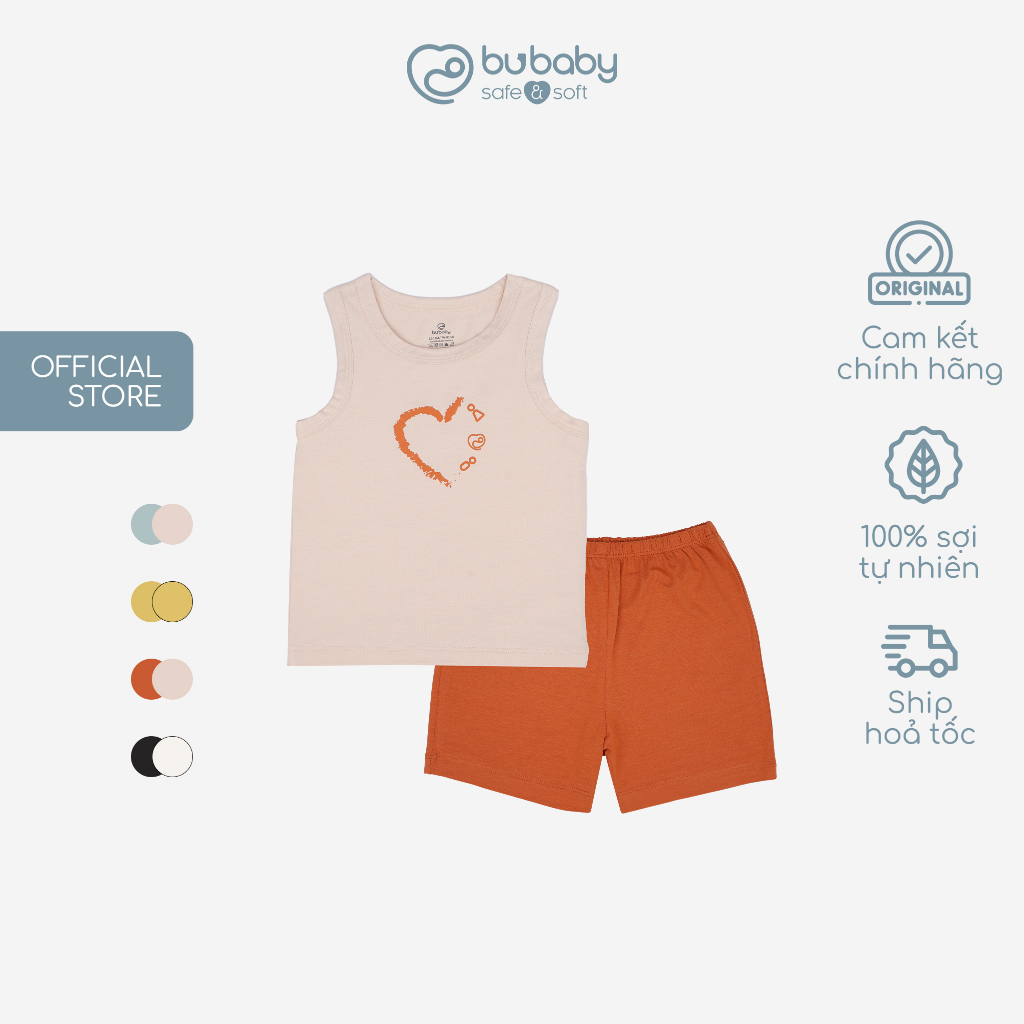 Bộ quần áo sát nách cổ tròn Bamco Signature BBC140403 | Quần áo BU Baby chính hãng