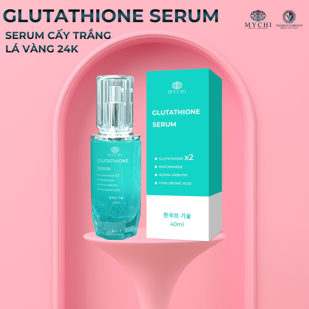 Serum Mychi phiên bản 40ml - Serum Cấy trắng Lá vàng 24k