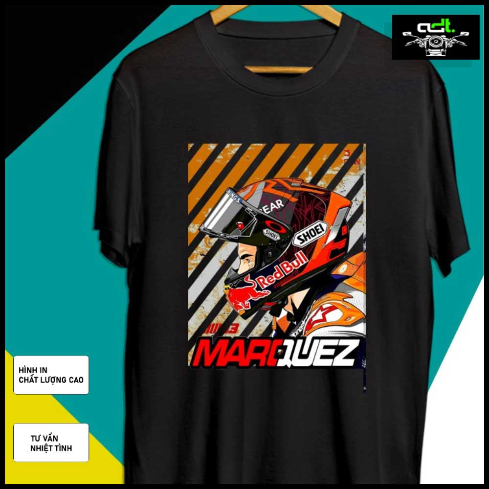 Áo thun Đen Marc Marquez, áo thun chất đẹp