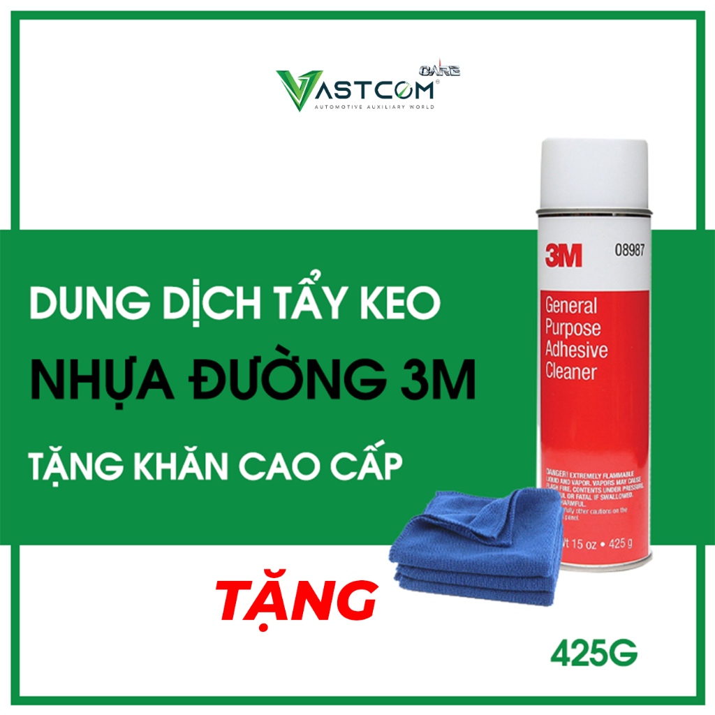 Chai xịt tẩy keo, tẩy nhựa đường ô tô - xe máy, keo băng dính, decal General Purpose Adhesive Cleaner 3M 08987