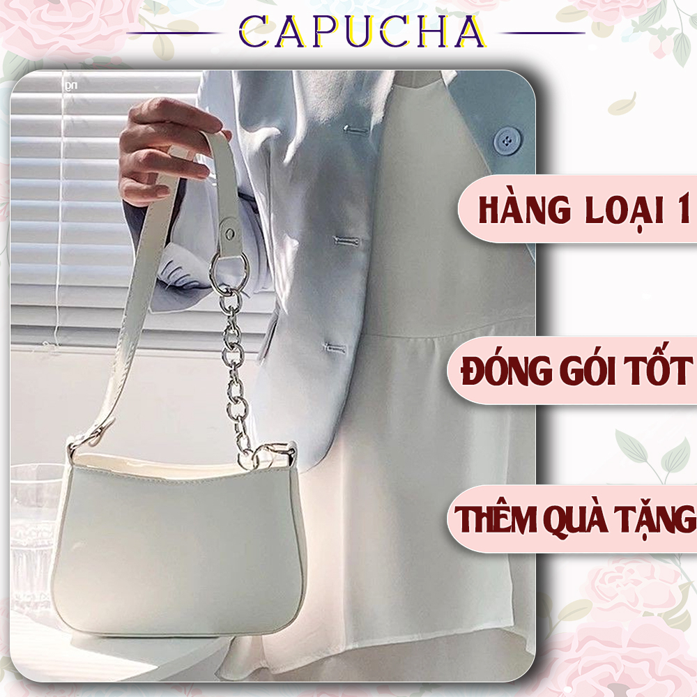 Túi xách nữ đeo chéo đeo vai 2 kiểu hàng loại 1 may kĩ da dày Capucha T11