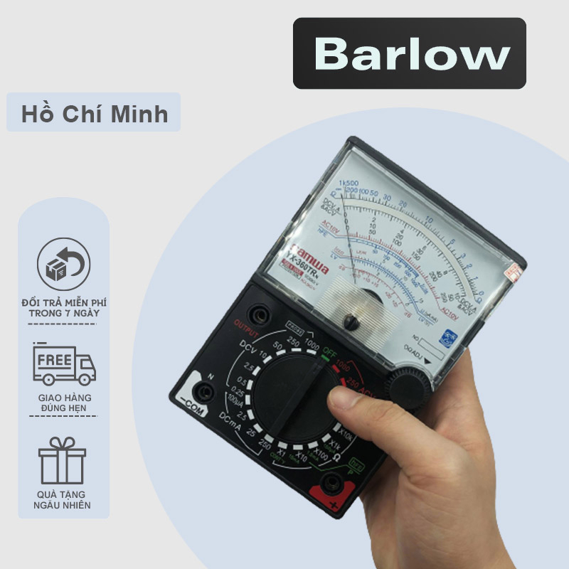 Đồng hồ vạn năng VOM Samwa YX360-TRn tặng kèm pin đo điện trở, dòng điện xoay chiều 1 chiều