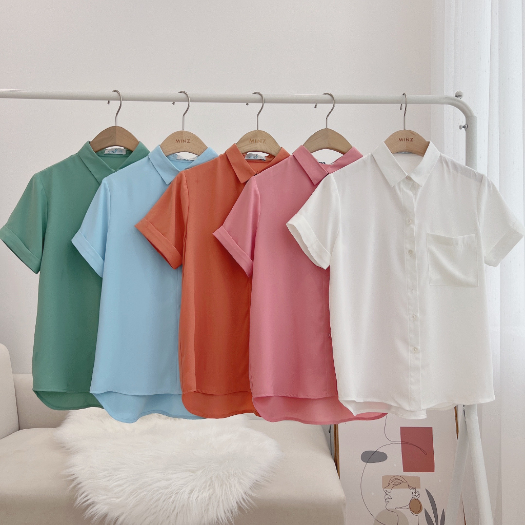 Áo Sơ Mi 1 Túi Ngực MINZ STORE Mã 1306