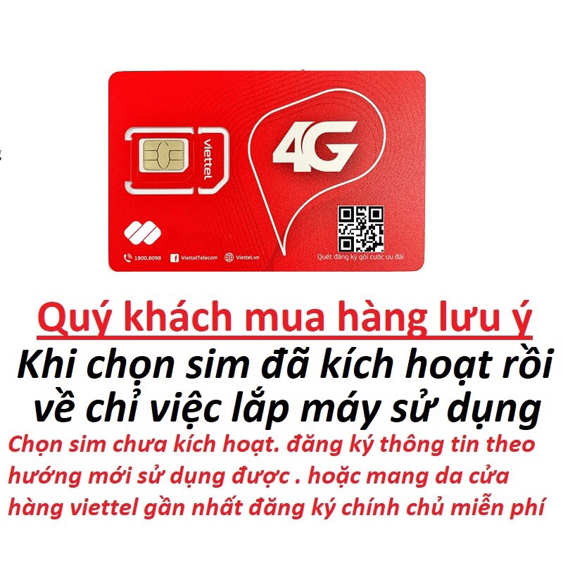 Sim 4G Viettel Tomato Nguyên KIT Tự Đăng Ký Chính Chủ Tại Nhà. Được Hưởng Gói V90, V120N, V150Z, V150N, ST60N