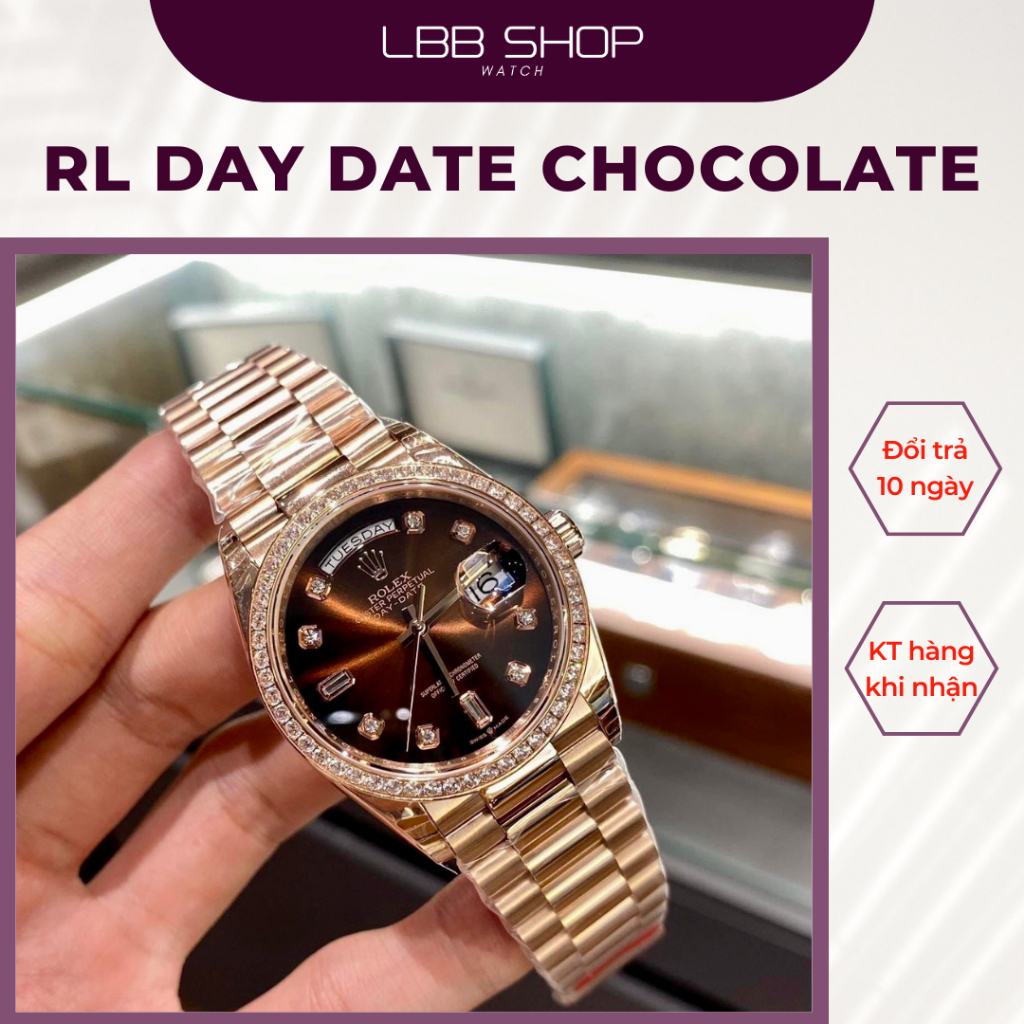 Đồng Hồ Nam RL Máy Cơ Tự Động Màu Nâu Chocolate Dây Kim Loại - BH 1 Đổi 1 - Ảnh & Video Thật